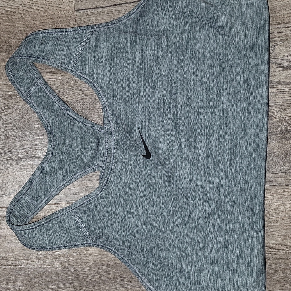 Nike Charcoal Racerback Sports Bra Sz L